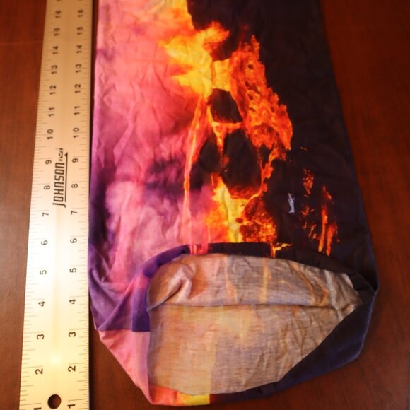 Kids Lightweight Neck Gaiter | Lava Volcano Print | Ski & Winter Sports - Picture 3 of 3